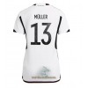 Officiële Voetbalshirt Duitsland Thomas Muller 13 Thuis WK 2022 - Dames